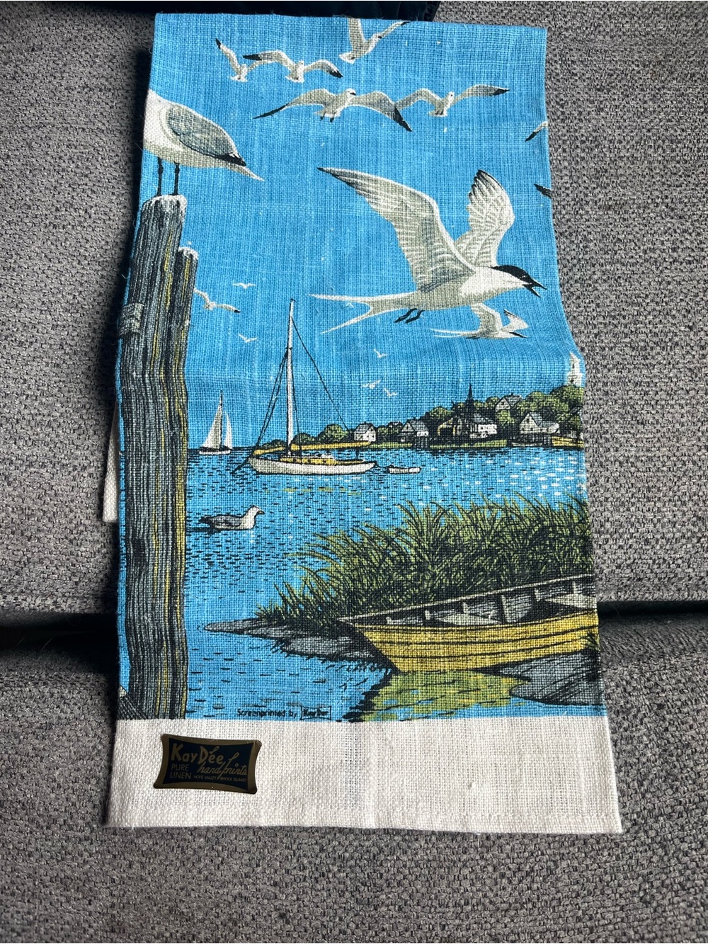 Kay Dee Blue Seaside Cotton Tea Towel